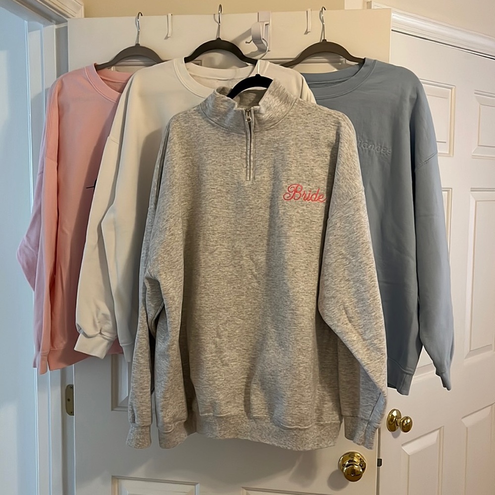 Bride to Be Sweatshirt set of 4